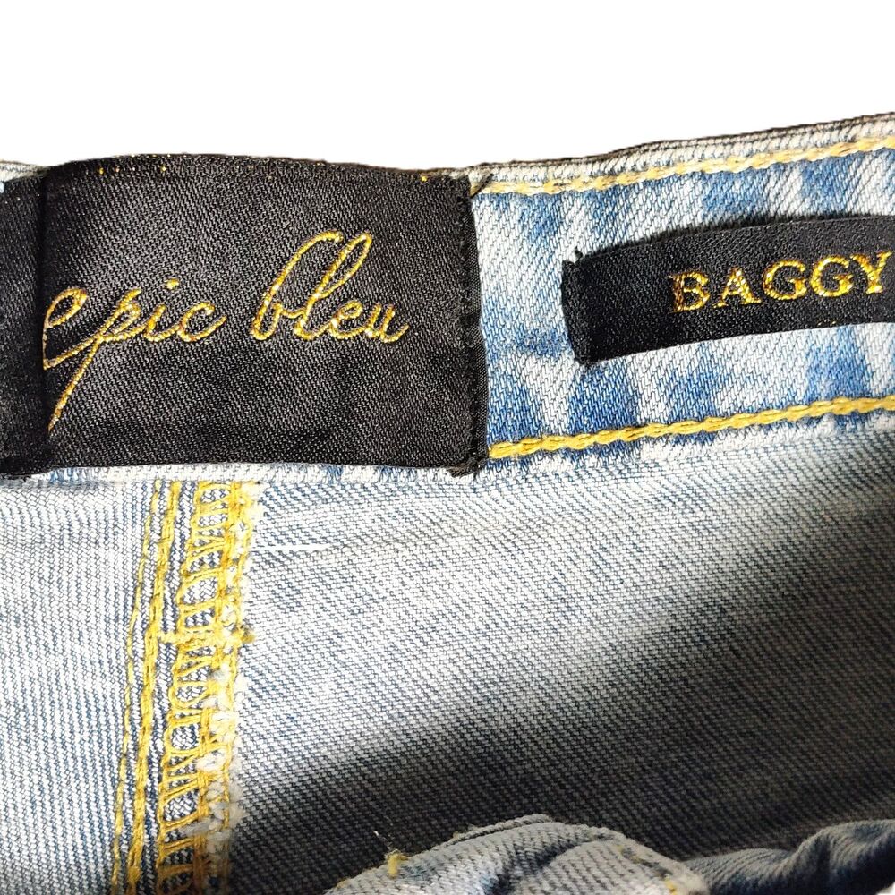 Epic Bleu Women’s Size 5 Baggy Convertible Cargo Jeans Light Wash Wide Leg NWT - Picture 4 of 9